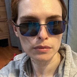 NEW unused McLaren Blue Polarized Frameless Men’s Sunglasses, w/ original box